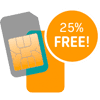 Get 25% free data